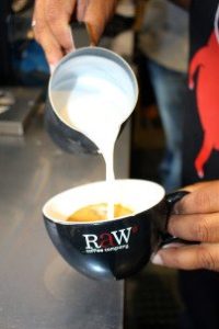 Raw coffee cup
