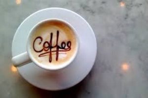 cup of coffe written insede coffee
