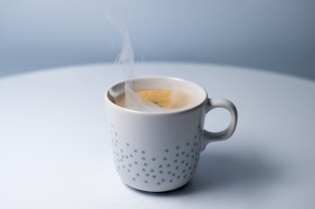 hot cup with steam